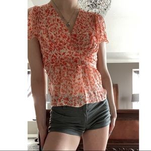 Diane von Fürstenberg silk tie-back top